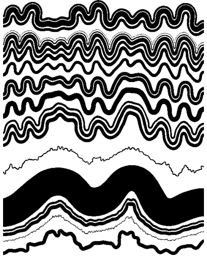 Multilayer folding simulation, run 17