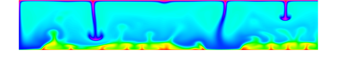 Convection of a heterogeneous fluid with a dense layer